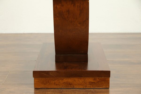 Modern Three Tier Wood End Table or Nightstand – Stylish Brown Wooden Furniture – Contemporary Side Table with Open Shelves – Unique Semi-Circle Design – Living Room or Bedroom Use - Image 5