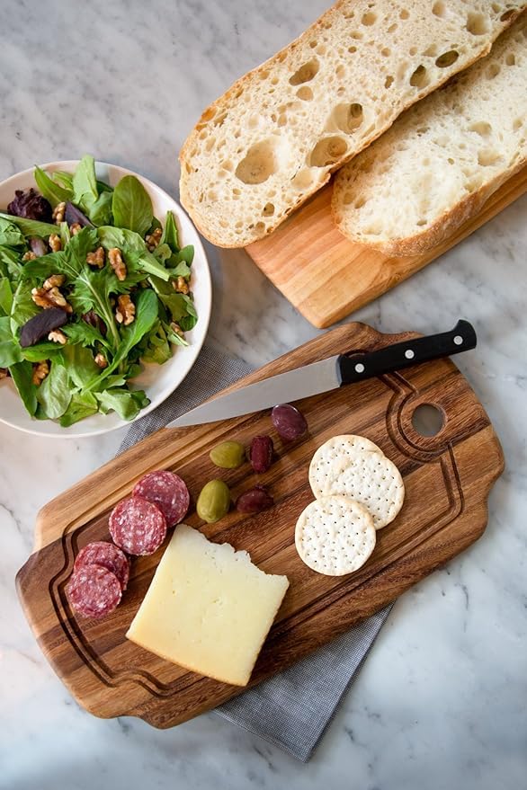 Brown Wooden Round Chopping Board – Durable Natural Wood Cutting Board for Kitchen and Food Preparation - Image 3